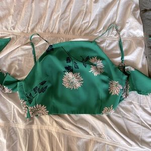 Forever 21 Green Crop Top